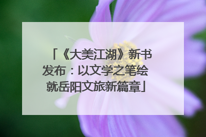 《大美江湖》新书发布：以文学之笔绘就岳阳文旅新篇章