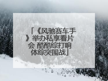 《风驰赛车手》举办私享看片会 酷酷综打响体综突围战