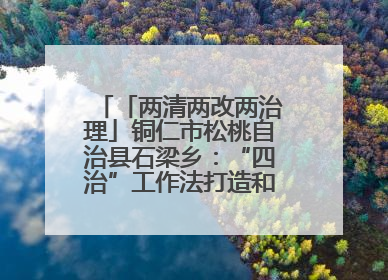 「两清两改两治理」铜仁市松桃自治县石梁乡：“四治”工作法打造和美新农村