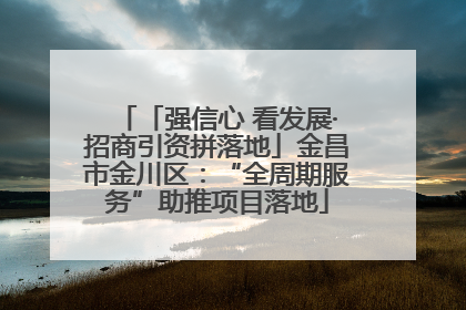 「强信心 看发展·招商引资拼落地」金昌市金川区：“全周期服务”助推项目落地