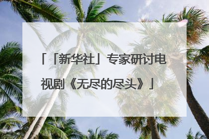「新华社」专家研讨电视剧《无尽的尽头》