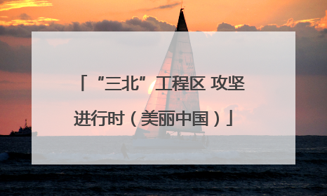 “三北”工程区 攻坚进行时（美丽中国）