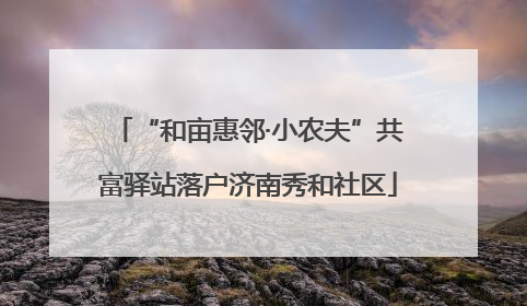 “和亩惠邻·小农夫”共富驿站落户济南秀和社区