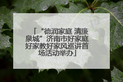 “德润家庭 清廉泉城”济南市好家庭好家教好家风巡讲首场活动举办