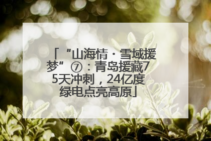 “山海情・雪域援梦”⑦：青岛援藏75天冲刺，24亿度绿电点亮高原