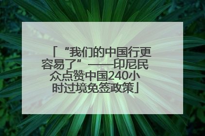 “我们的中国行更容易了”——印尼民众点赞中国240小时过境免签政策