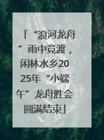 “浪河龙舟”雨中竞渡，闲林水乡2025年“小端午”龙舟胜会圆满结束