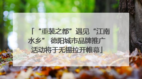 “重装之都”遇见“江南水乡” 德阳城市品牌推广活动将于无锡拉开帷幕