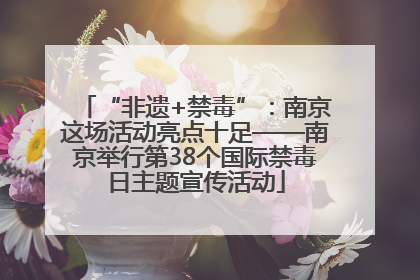 “非遗+禁毒”：南京这场活动亮点十足——南京举行第38个国际禁毒日主题宣传活动