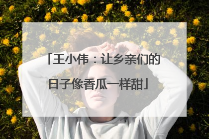 王小伟：让乡亲们的日子像香瓜一样甜
