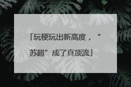 玩梗玩出新高度，“苏超”成了真顶流