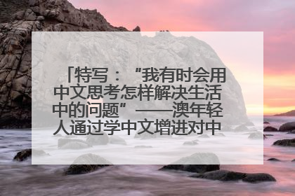 特写：“我有时会用中文思考怎样解决生活中的问题”——澳年轻人通过学中文增进对中华文化的理解