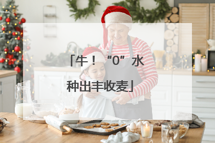 牛！“0”水种出丰收麦