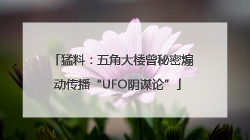 猛料：五角大楼曾秘密煽动传播“UFO阴谋论”