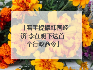 着手提振韩国经济 李在明下达首个行政命令
