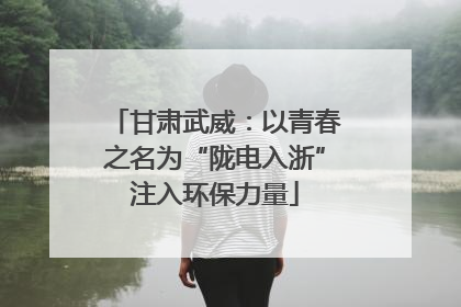 甘肃武威：以青春之名为“陇电入浙”注入环保力量