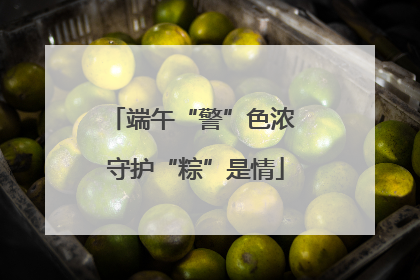 端午“警”色浓 守护“粽”是情