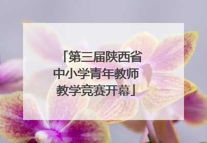第三届陕西省中小学青年教师教学竞赛开幕