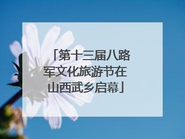 第十三届八路军文化旅游节在山西武乡启幕