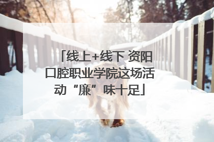 线上+线下 资阳口腔职业学院这场活动“廉”味十足