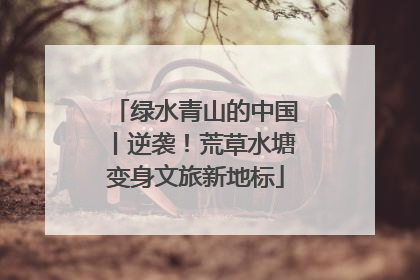 绿水青山的中国丨逆袭！荒草水塘变身文旅新地标