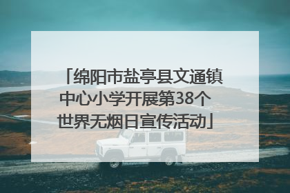 绵阳市盐亭县文通镇中心小学开展第38个世界无烟日宣传活动
