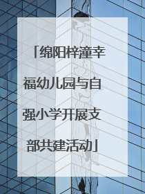 绵阳梓潼幸福幼儿园与自强小学开展支部共建活动