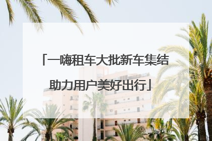 一嗨租车大批新车集结 助力用户美好出行