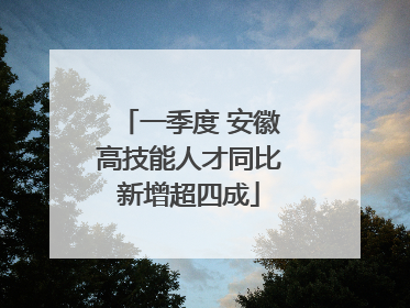 一季度 安徽高技能人才同比新增超四成