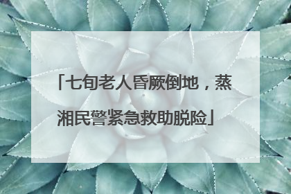 七旬老人昏厥倒地，蒸湘民警紧急救助脱险