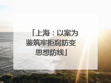 上海：以案为鉴筑牢拒腐防变思想防线