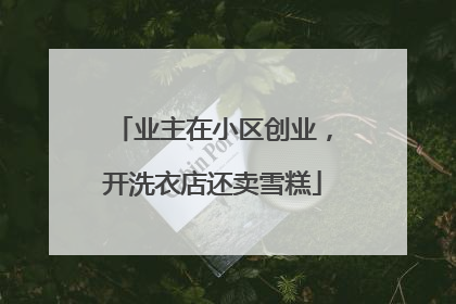 业主在小区创业，开洗衣店还卖雪糕