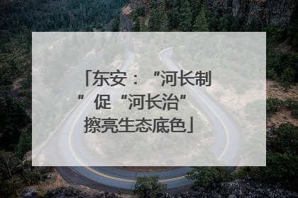 东安：“河长制”促“河长治” 擦亮生态底色
