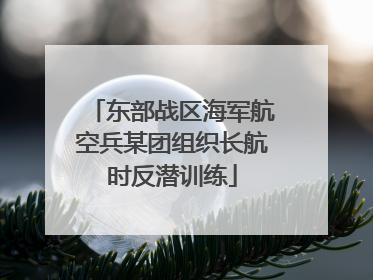 东部战区海军航空兵某团组织长航时反潜训练