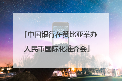 中国银行在赞比亚举办人民币国际化推介会