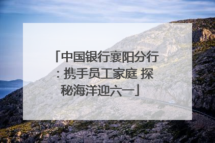 中国银行襄阳分行：携手员工家庭 探秘海洋迎六一