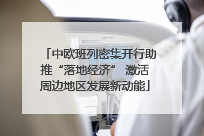中欧班列密集开行助推“落地经济” 激活周边地区发展新动能