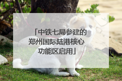 中铁七局参建的郑州国际陆港核心功能区启用
