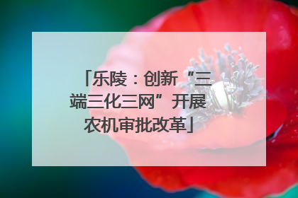 乐陵：创新“三端三化三网”开展农机审批改革