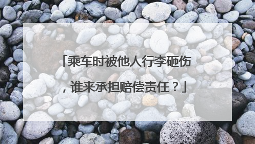 乘车时被他人行李砸伤，谁来承担赔偿责任？