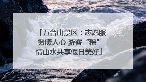 五台山景区：志愿服务暖人心 游客“粽”情山水共享假日美好