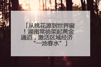 从桃花源到世界窗！湖南常德架起黄金通道，激活区域经济“一池春水”
