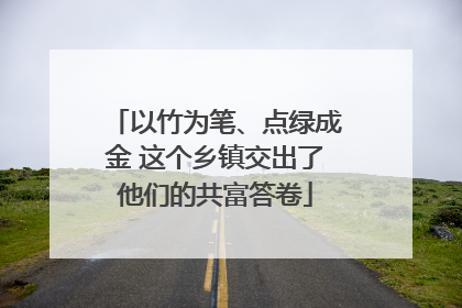 以竹为笔、点绿成金 这个乡镇交出了他们的共富答卷