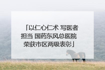 以仁心仁术 写医者担当 国药东风总医院荣获市区两级表彰
