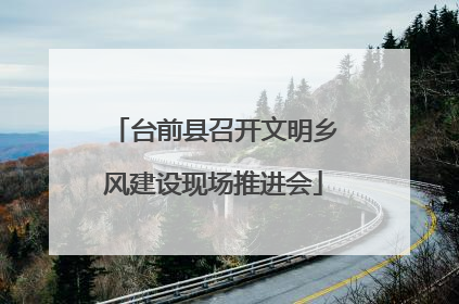 台前县召开文明乡风建设现场推进会