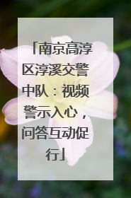 南京高淳区淳溪交警中队：视频警示入心，问答互动促行