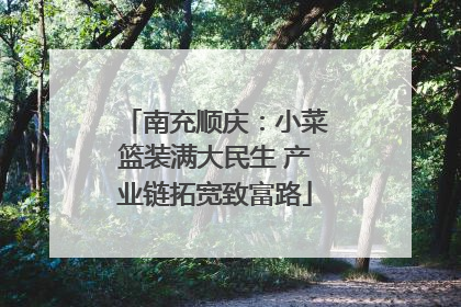 南充顺庆：小菜篮装满大民生 产业链拓宽致富路