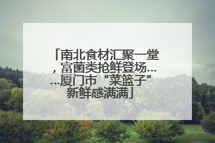 南北食材汇聚一堂，富菌类抢鲜登场……厦门市“菜篮子”新鲜感满满