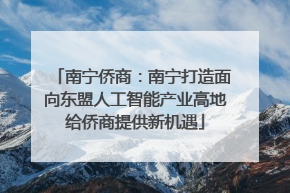 南宁侨商：南宁打造面向东盟人工智能产业高地给侨商提供新机遇