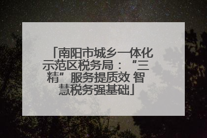 南阳市城乡一体化示范区税务局：“三精”服务提质效 智慧税务强基础